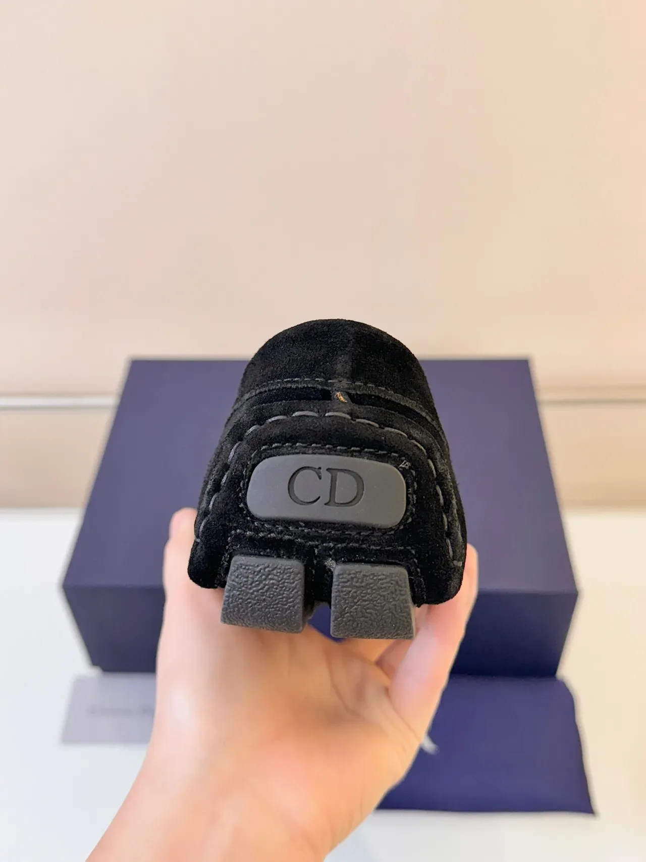 Dior Loafer Black Suede Metal D-Buckle Slip-On Loafers 4