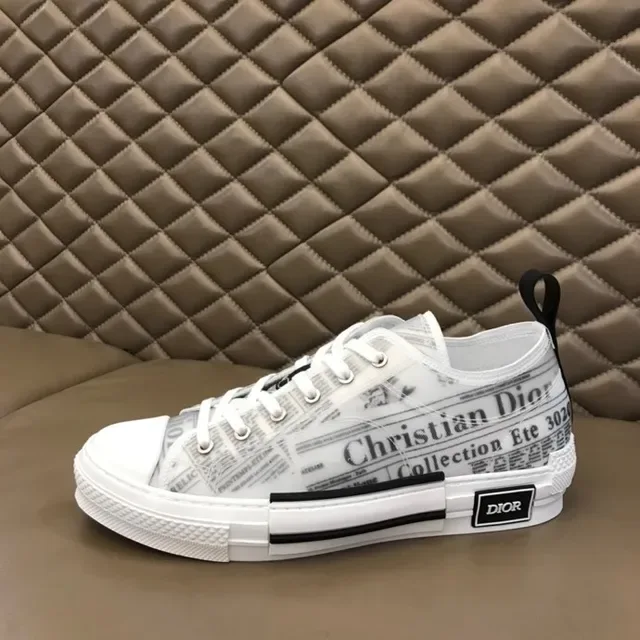 Dior Newspaper-Print Low-Top Lifestyle Sneakers 4