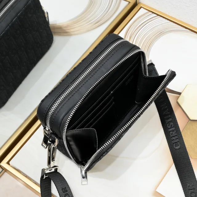 Dior Oblique Jacquard Sac messager gris 2