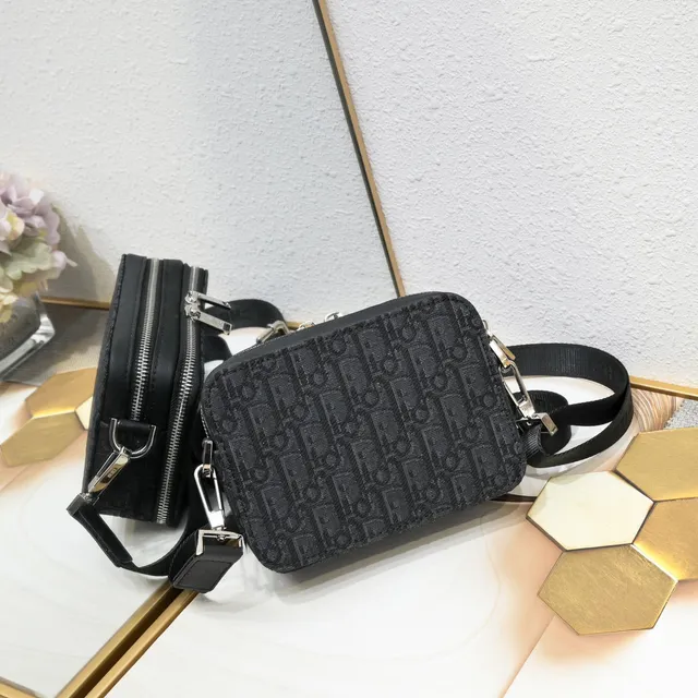 Dior Oblique Jacquard Sac messager gris 7