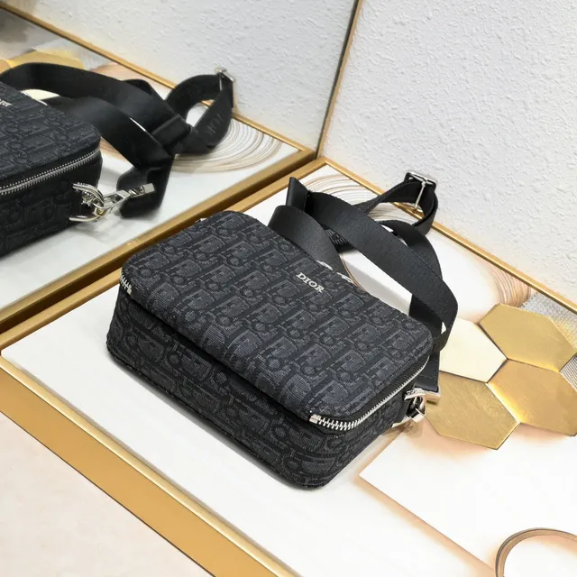 Dior Oblique Jacquard Sac messager gris 8