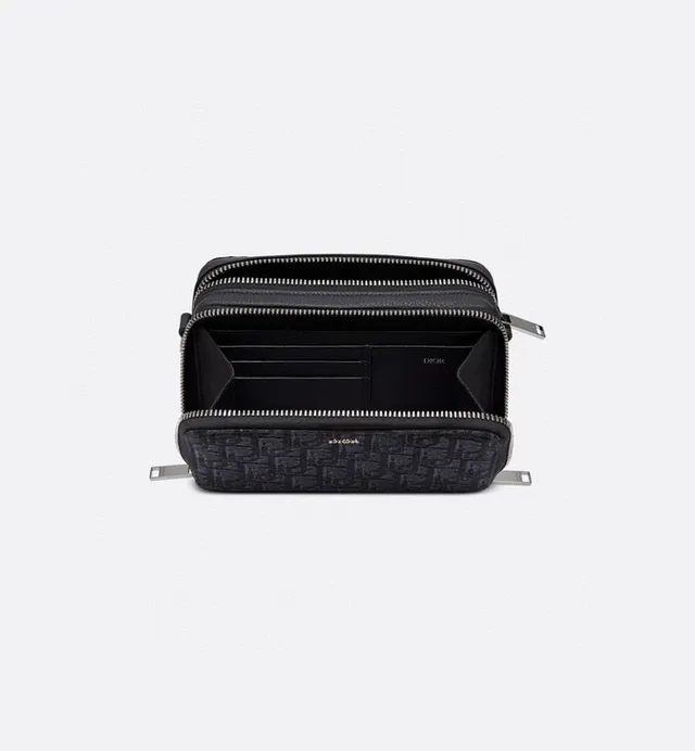 Dior Oblique Jacquard Sac messager gris 12