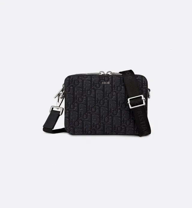 Dior Oblique Jacquard Sac messager gris 14