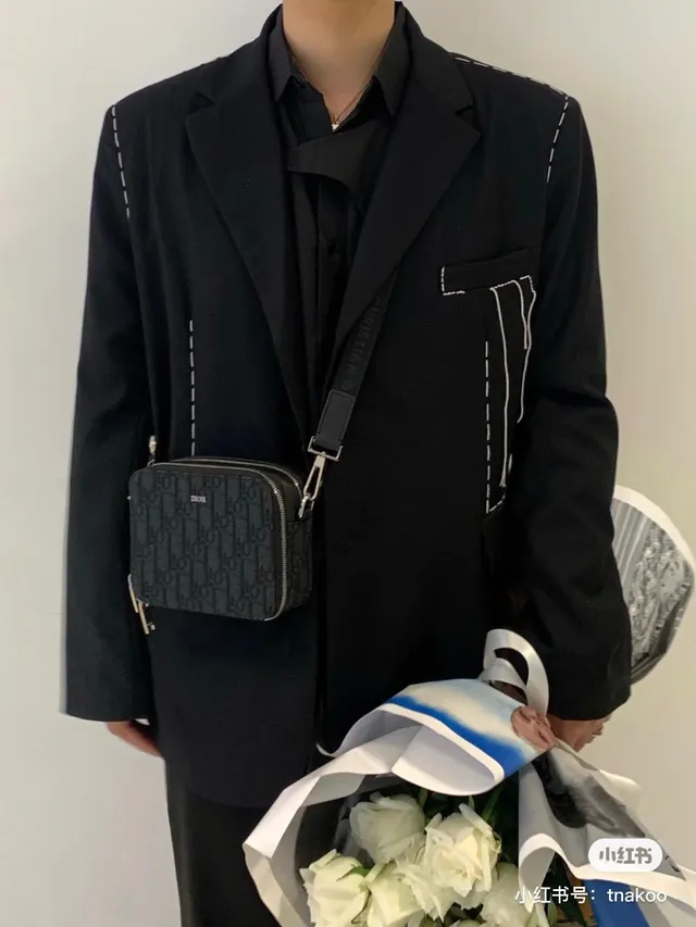 Dior Oblique Jacquard Sac messager gris 15