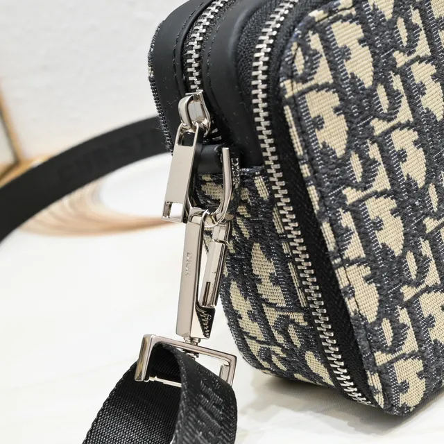 Dior Oblique Jacquard Sac messager gris 19