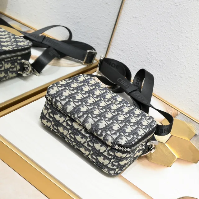 Dior Oblique Jacquard Sac messager gris 20