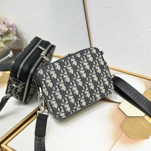 Dior Oblique Jacquard Sac messager gris 22