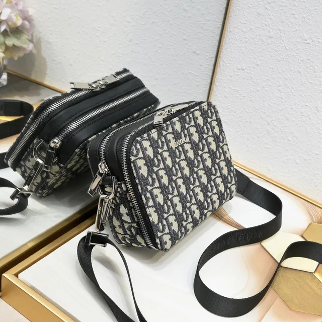 Dior Oblique Jacquard Sac messager gris 23