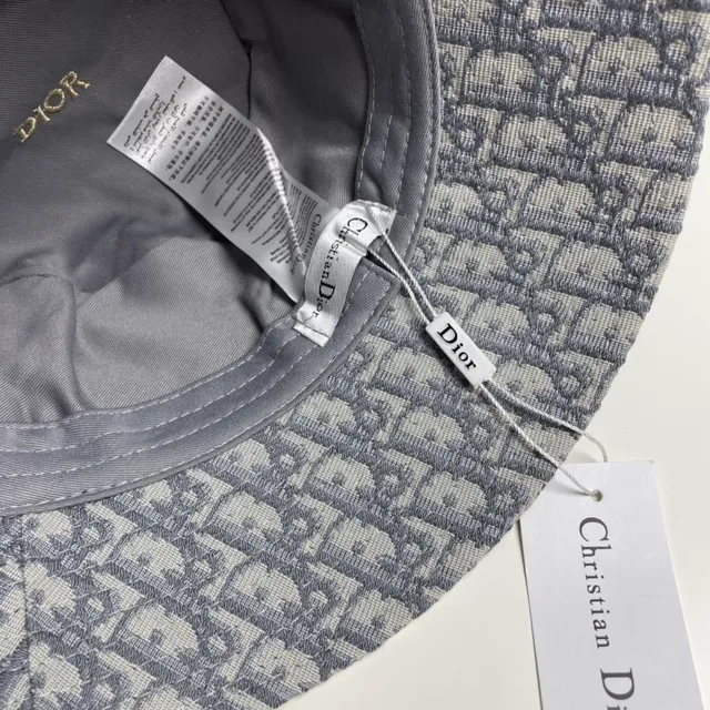 Dior Oblique Monogram Gold Logo Bucket Hat 8