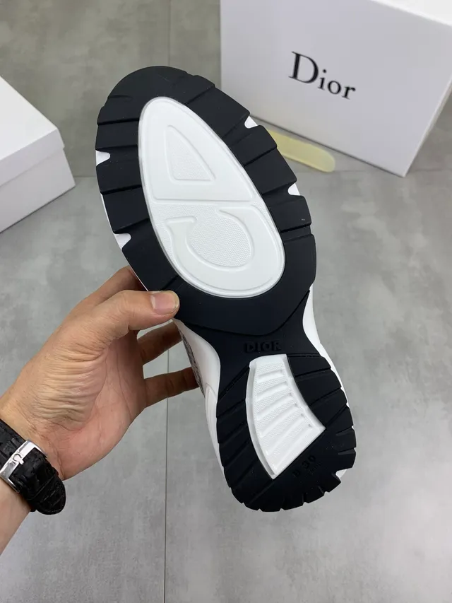 Dior Blancs Et Gris Monogrammés Textile Cuir Overlay Lifestyle Sneakers 2