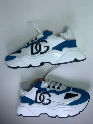 Dolce & Gabbana Runner White Blue Black Orange Chunky Sneakers 3