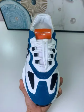 Dolce & Gabbana Runner White Blue Black Orange Chunky Sneakers 5