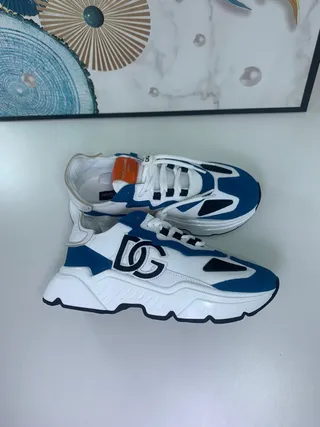 Dolce & Gabbana Runner White Blue Black Orange Chunky Sneakers 6