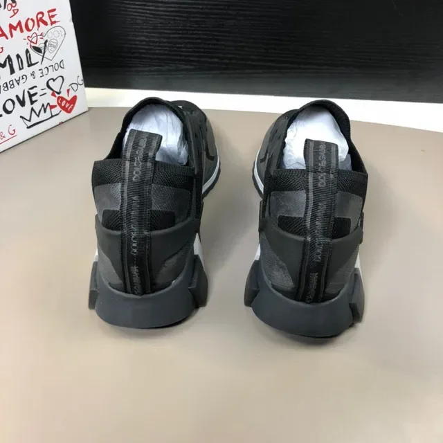 Dolce & Gabbana Noir Blanc Slip-On Sock-Fit tricoté moulé T en forme superpositions sneakers lifestyle 4