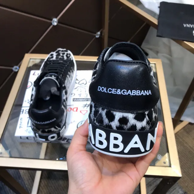 Dolce & Gabbana Leopard-Print Black and White Lifestyle Sneakers 6