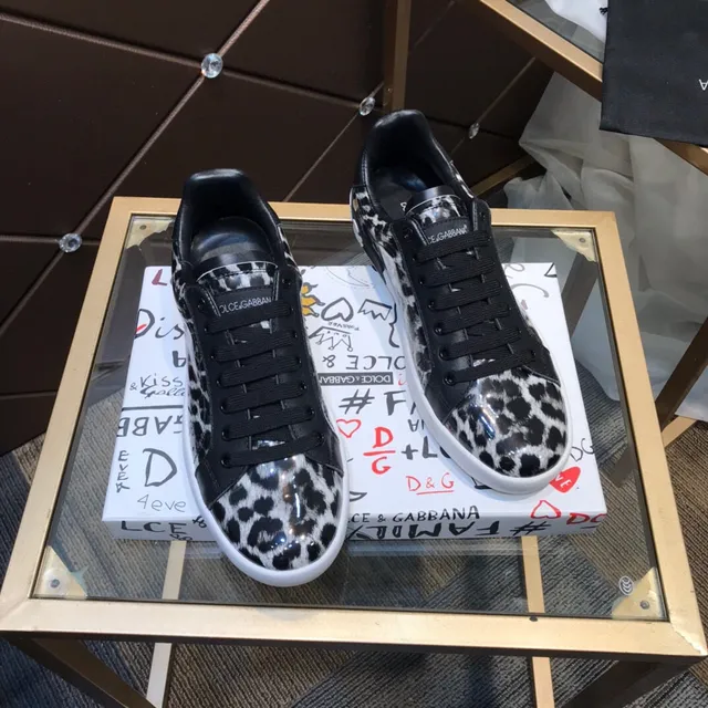 Dolce & Gabbana Leopard-Print Black and White Lifestyle Sneakers 7