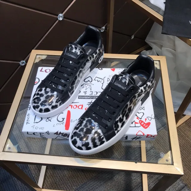 Dolce & Gabbana Leopard-Print Black and White Lifestyle Sneakers 9