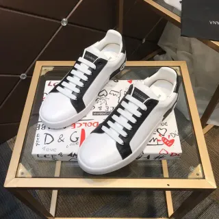 Dolce & Gabbana sneakers lifestyle blanches et noires à panneaux contrastés