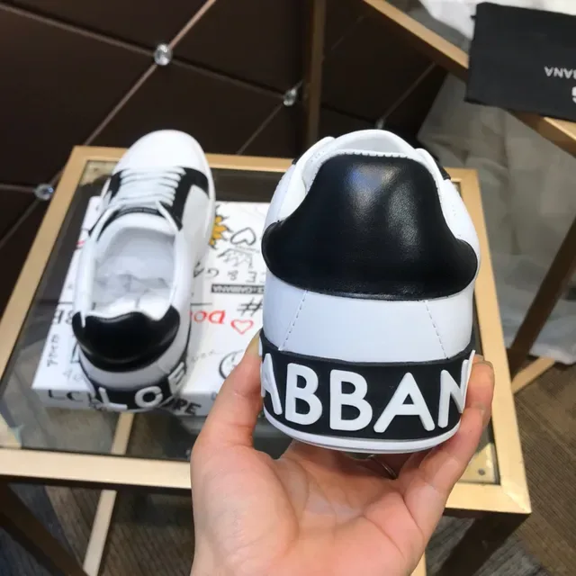 Dolce & Gabbana zapatillas lifestyle blancas y negras con paneles de contraste 6