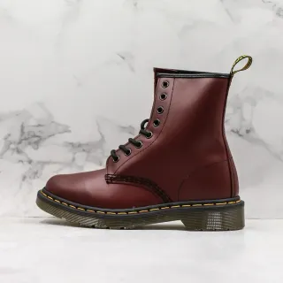 Dr. Martens 1460 Burgundy Smooth Leather 8-Eyelet Martin Boot