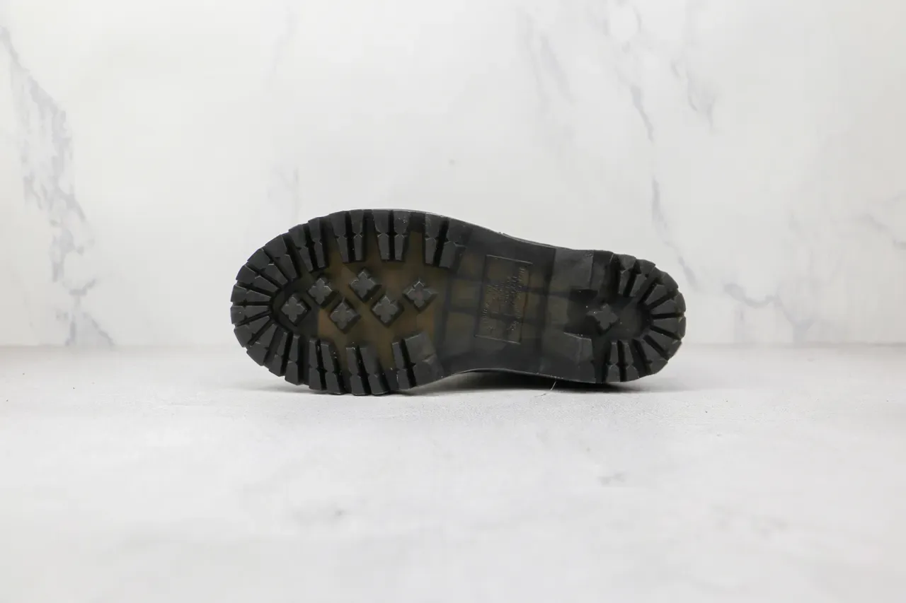 Dr. Martens Black Yellow Leather Contrast Stitching Martin Boots 4
