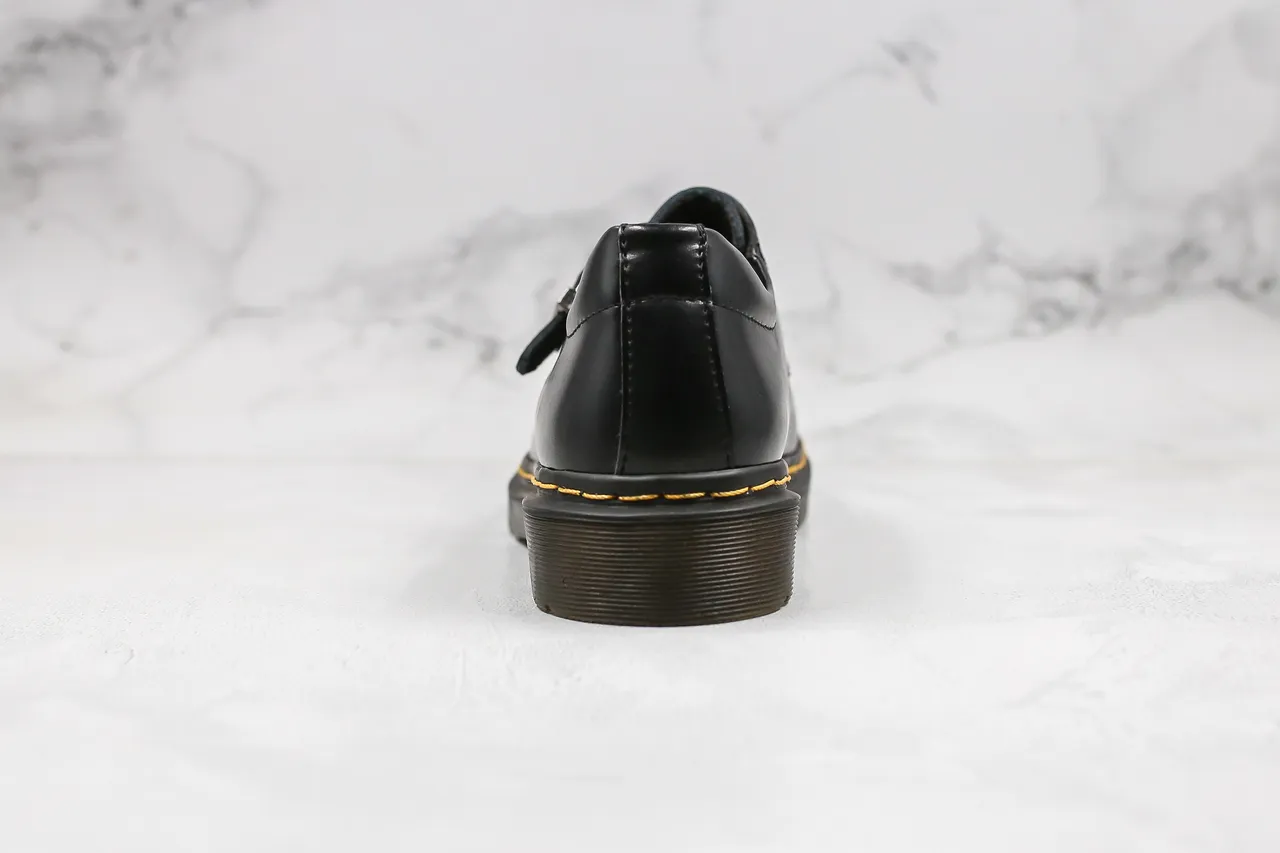 Dr. Martens 黑色黄色 穆勒鞋 扣带闭合 乐福鞋 2