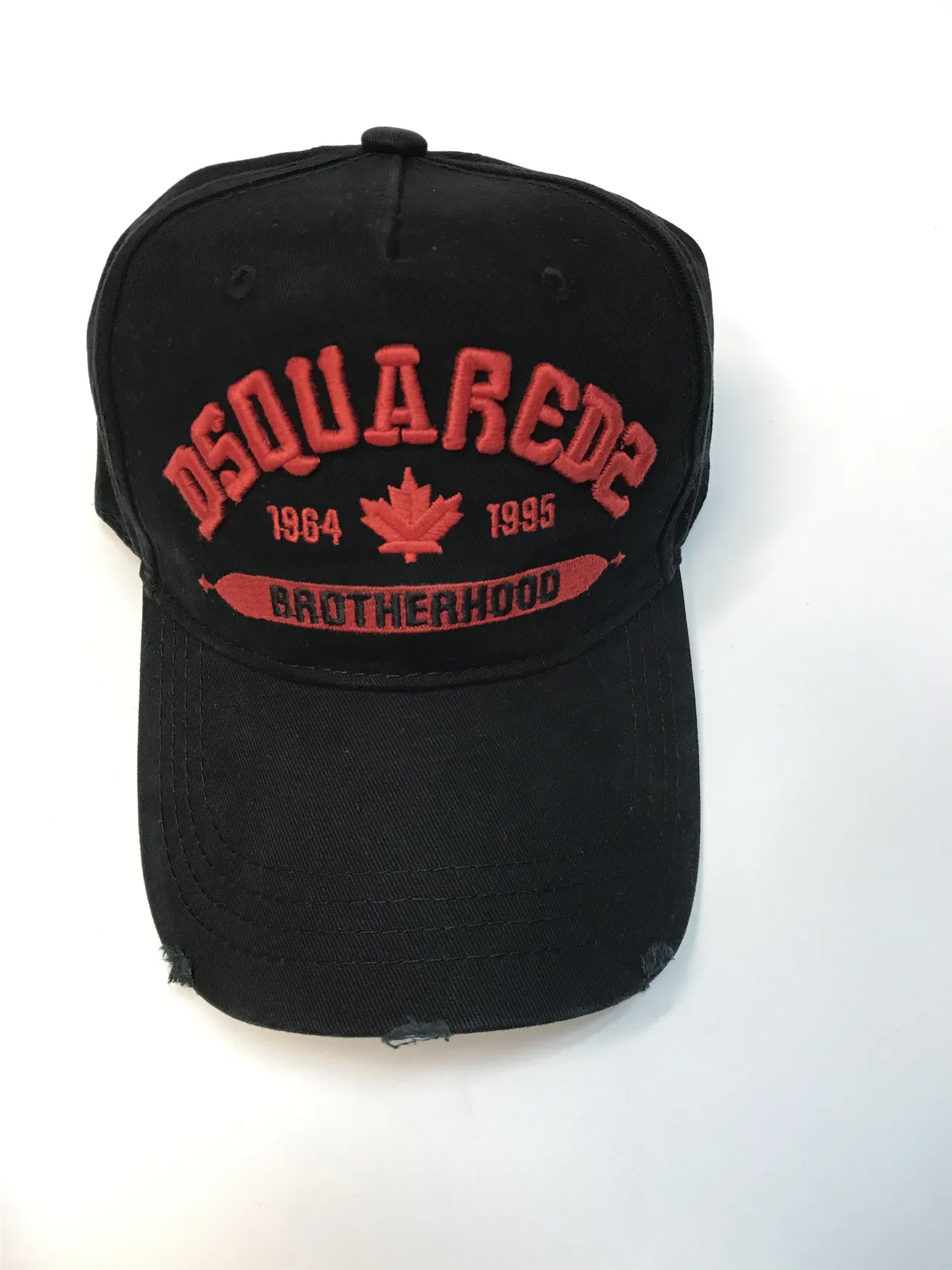 Dsquared2 Brotherhood Embroidered Red Baseball Cap 2