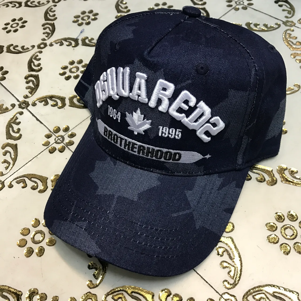 Dsquared2 Brotherhood Embroidered Red Baseball Cap 7