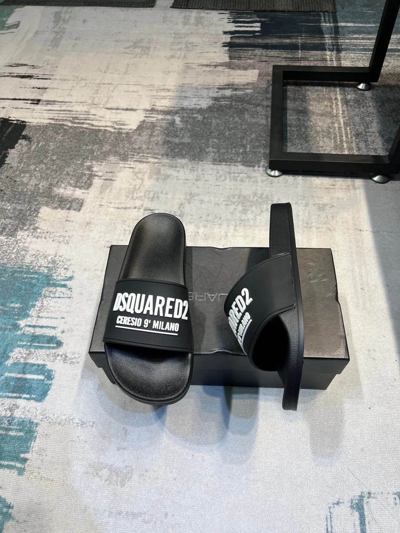 Dsquared2 ICON Slide con Logo Negro 4