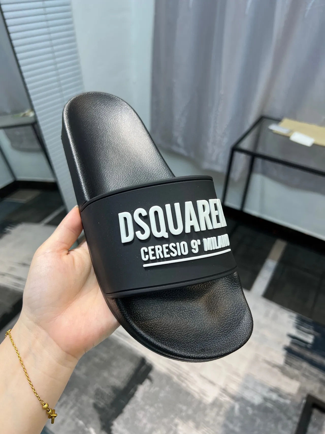 Dsquared2 ICON Slide con Logo Negro 6