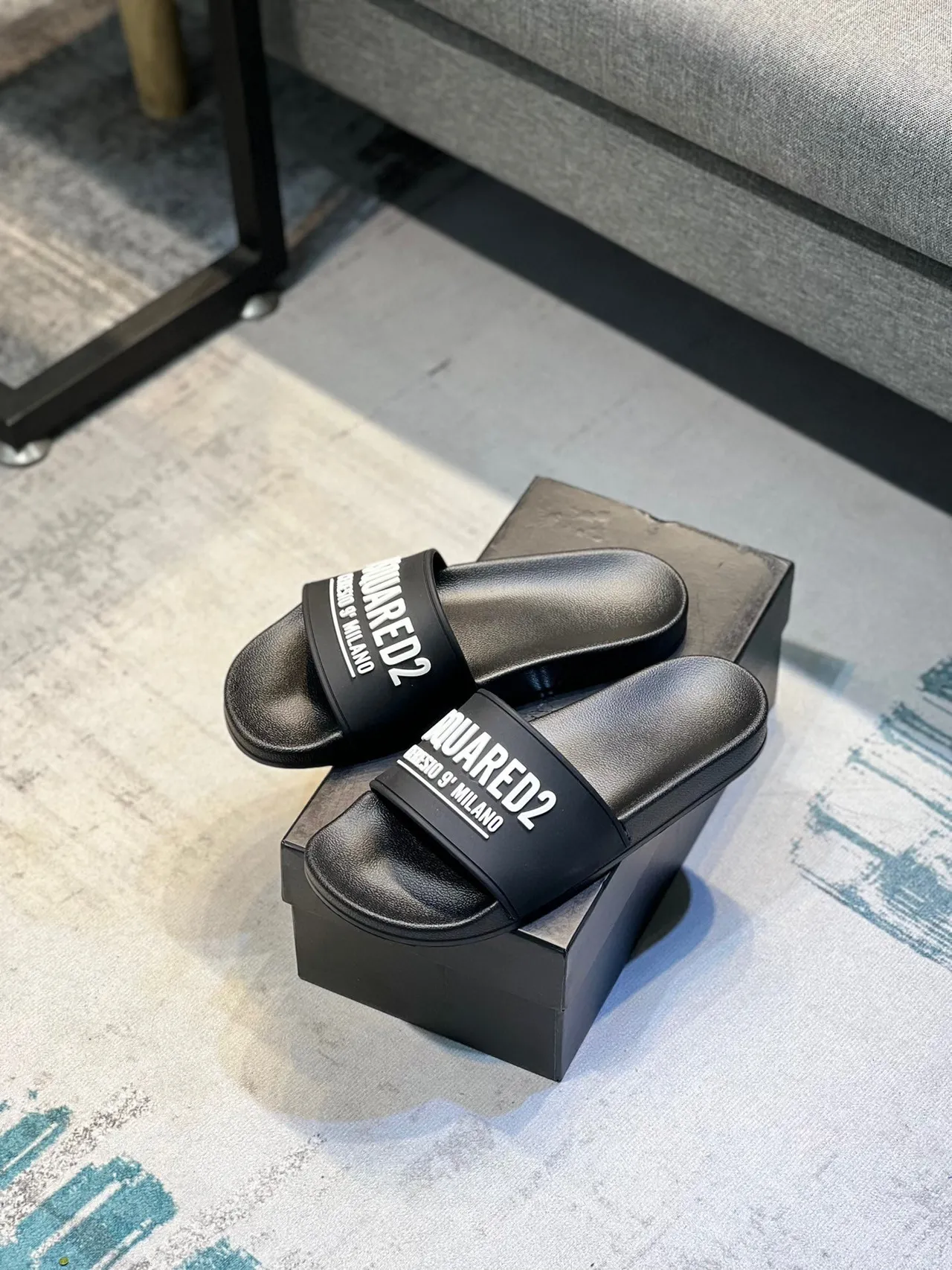 Dsquared2 ICON Slide con Logo Negro 7