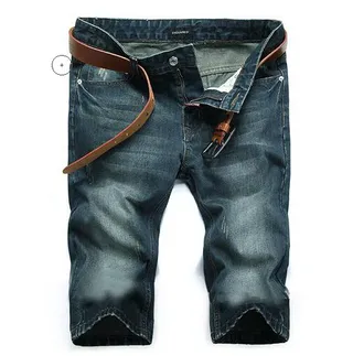 Dsquared2 ICON Azul Marrón Cintura Media Lavado con Desgaste Pantalones Cortos 3