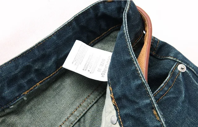 Dsquared2 ICON Azul Marrón Cintura Media Lavado con Desgaste Pantalones Cortos 8