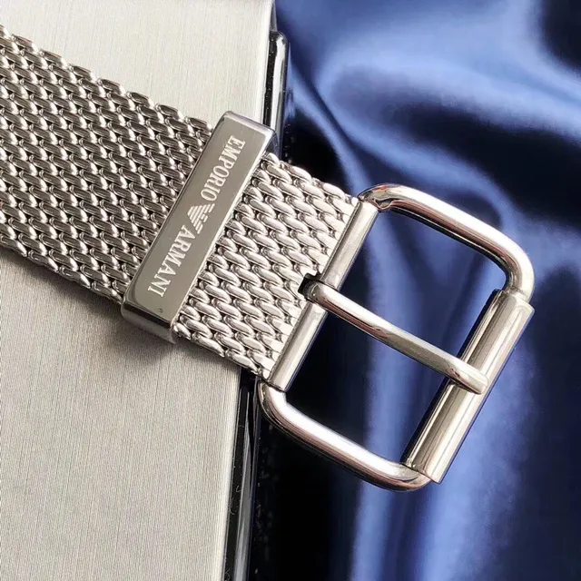 Emporio Armani Relógio Cronógrafo Mostrador Preto Prateado Mecânico 5