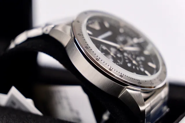 Emporio Armani Cronógrafo Esfera Negra Acero Inoxidable Reloj Mecánico 4