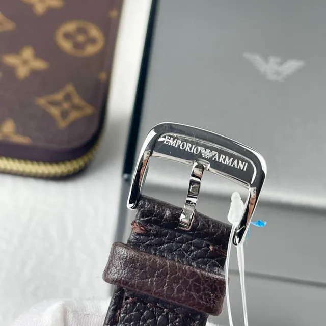 Emporio Armani Meccanico Skeleton Silver-Tone ساعة ميكانيكية 2