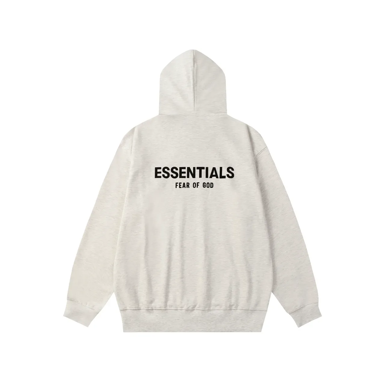 Fear of God Essentials কালো ধূসর Oversized Fit মিনিমালিস্ট লোগো প্লেসমেন্ট হুডি 2