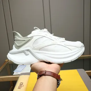 Fendi Runner 白色 灰色 平台 鞋底 多材质 分层 鞋面 厚底 运动鞋