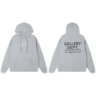 Gallery Dept Oversized Gray White Fit Heather Fleece Hoodie