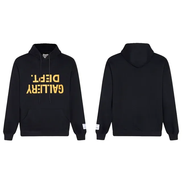 Gallery Dept Hoodie Noir Jaune Logo Inversé 2