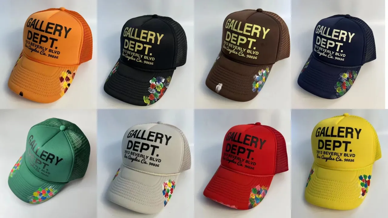 Gallery Dept Trucker Cap أبيض, أحمر, أصفر, أزرق بحري, بني, أخضر, برتقالي, أسود قبعة بيسبول 12