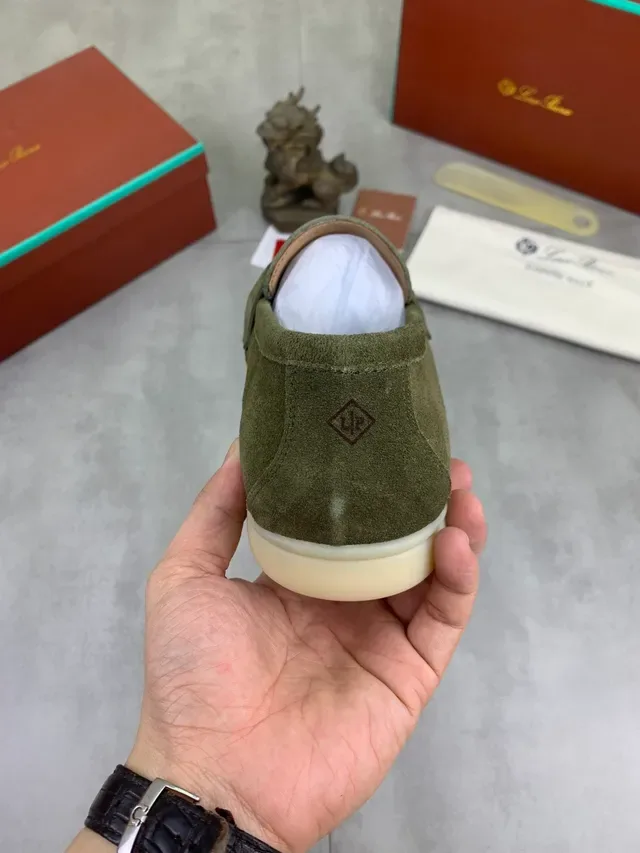 Army Green Beige Suede Upper Penny Strap Loafer 3