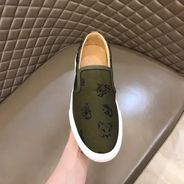 Army Green White Olive Upper imprimé Semelle plateforme Chaussures toile 4