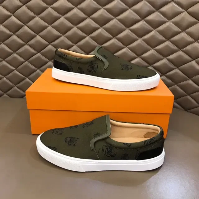 Army Green White Olive Upper imprimé Semelle plateforme Chaussures toile 7