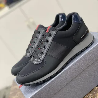 Black and Navy Patent Accent Lifestyle Sneakers