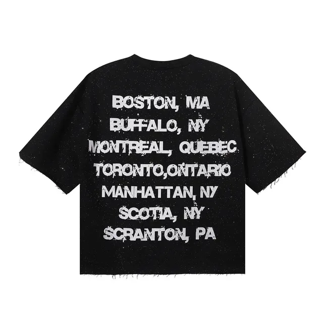 Black Green Oversized Fit Graphic Print T-Shirt 2
