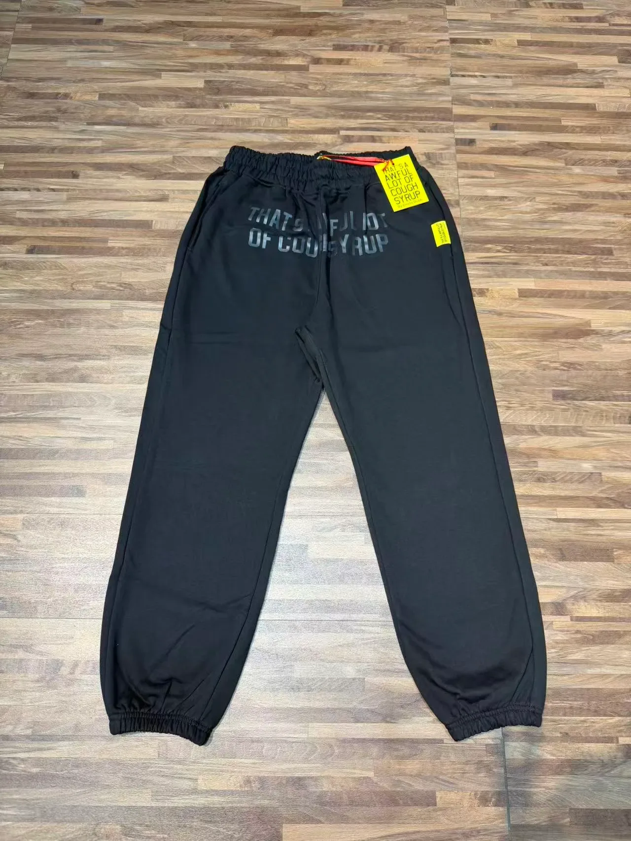 Black Jogger Silhouette Elastic Waistband Sweatpant 5