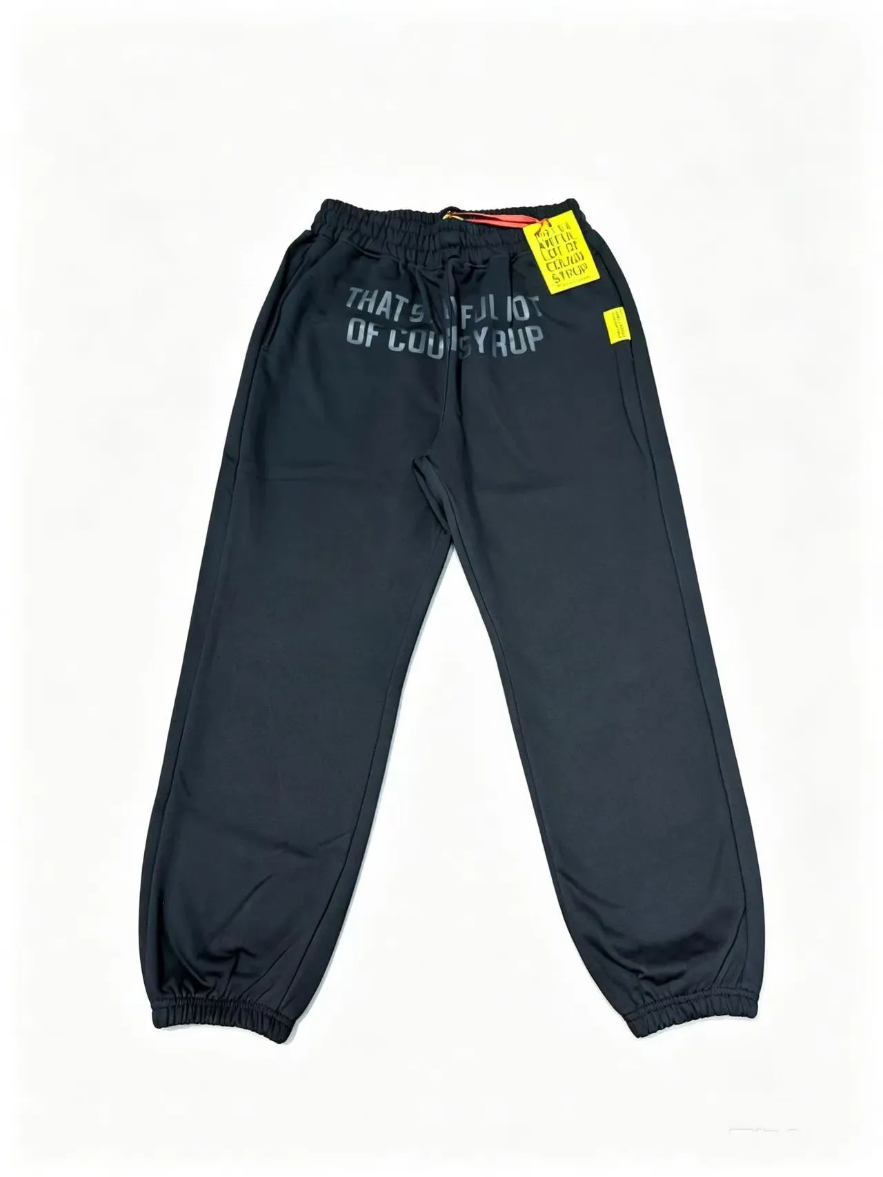 Black Jogger Silhouette Elastic Waistband Sweatpant 7