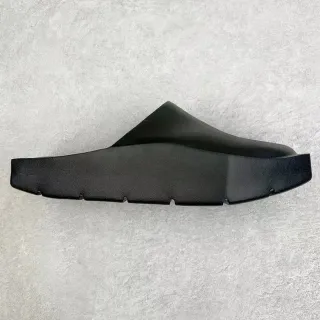 Black Molded Monochrome Sole Textured Outsole Sneakers
