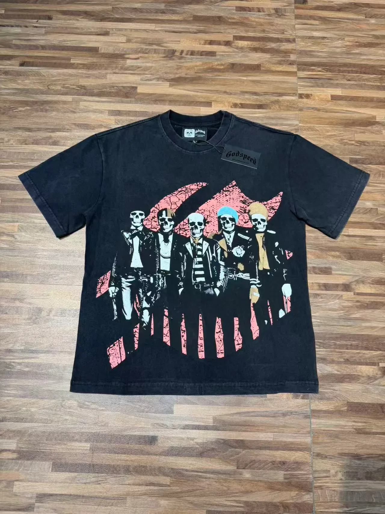 Black Oversized Graphic Print T-Shirt 5